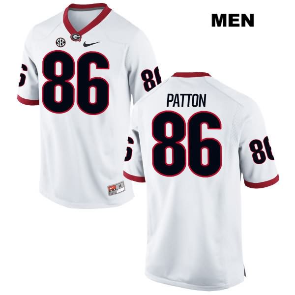 Georgia Bulldogs Men's Wix Patton #86 NCAA Authentic White Nike Stitched College Football Jersey OXN0356EI